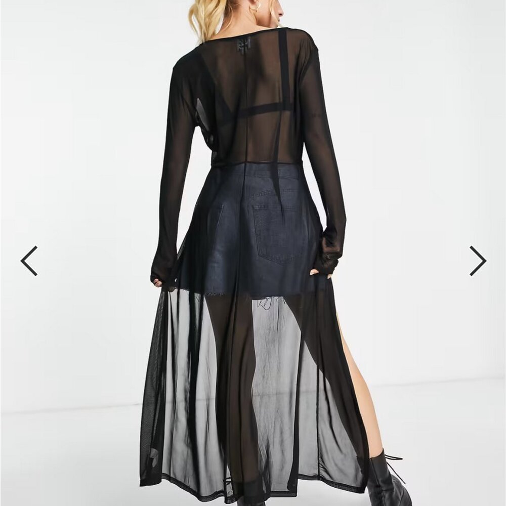 NWT Lola May Mesh Dip Hem Top (ASOS) - Size 8/M - Picture 6 of 8